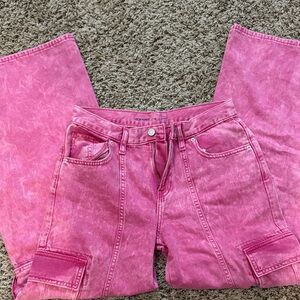 Old Navy Vibrant Pink Utility Pants